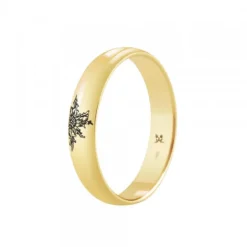 Alianza Oro 4mm y 1 Eguzkilore Personalizable