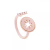 Anillo B2 Plata Rosa y Circonitas