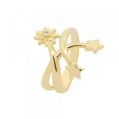 Anillo Colección Izarra Plata Dorada para Mujer
