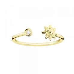 Anillo Eguzkilore Oro y Diamante Apertura