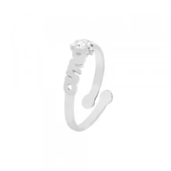Anillo Letras Ama Plata