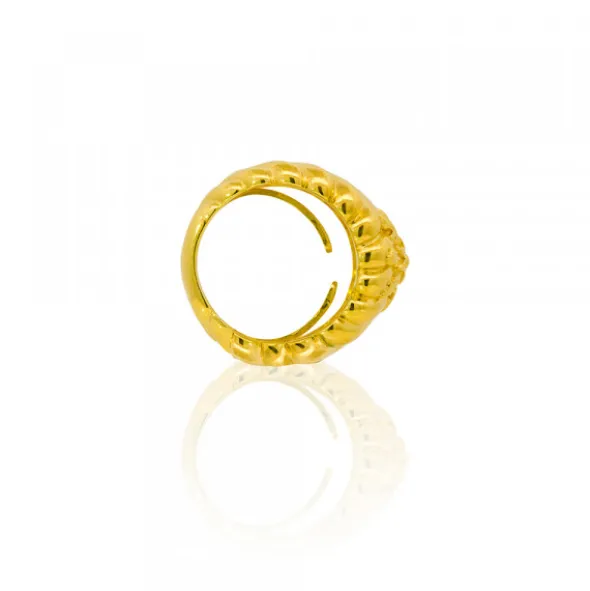 Anillo Mask de Plata Dorada