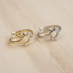 Anillo Mountain Plata Dorada para Mujer