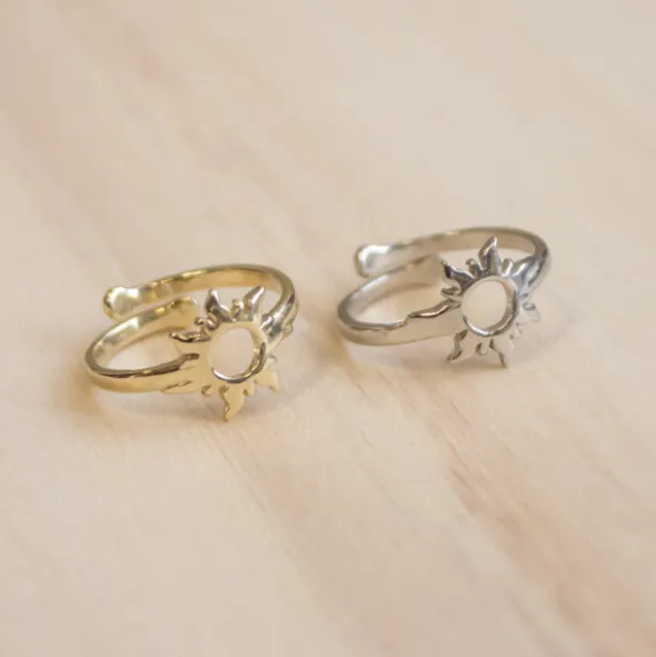 Anillo Mountain Plata Dorada para Mujer
