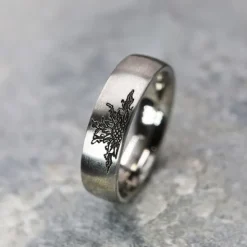 Anillo Titanio con 1 Eguzkilore Personalizable