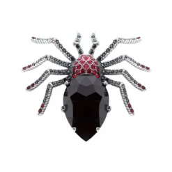 Broche Araña Plata con Cristales