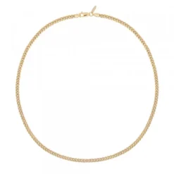 Cadena Cubana de Plata Dorada 5mm