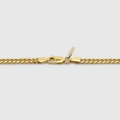 Cadena Cubana Plata Dorada 3mm