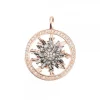 Cerco Eguzkilore Plata Rosa y Circonitas Personalizable