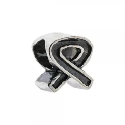 Charm Lazo Negro de Plata