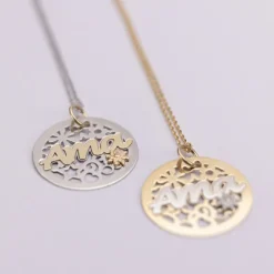 Colgante Ama Calado Plata Bicolor