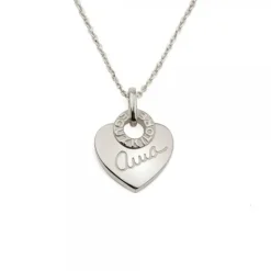 Colgante Ama Corazón Plata Personalizable