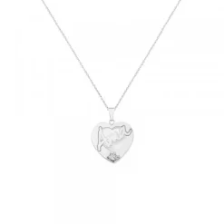 Colgante Ama Corazón Plata y Nácar