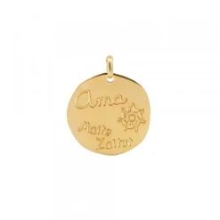 Colgante Ama "Maite Zaitut"Plata Dorada Personalizable