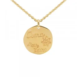 Colgante Ama "Maite Zaitut"Plata Dorada Personalizable