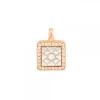 Colgante Baldosa Bilbao Plata Rosa con Circonitas