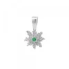 Colgante Basic Colors Plata y Circonita Verde 10mm