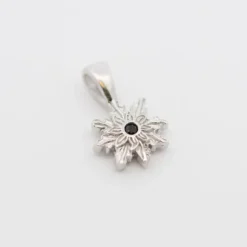 Colgante Basic Colors Plata y Circonita Negra 10mm