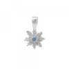 Colgante Basic Colors Plata y Circonita Azul 10mm