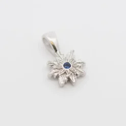 Colgante Basic Colors Plata y Circonita Azul 10mm