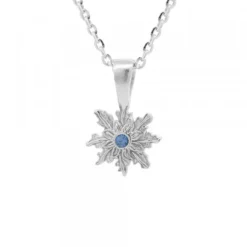 Colgante Basic Colors Plata y Circonita Azul 10mm
