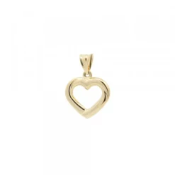 Colgante Corazón Calado de Oro