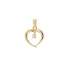 Colgante Corazón Calado Oro y Brillante 14mm