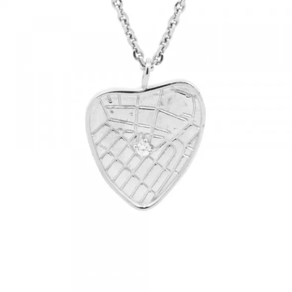 Colgante Corazón de Bilbao de Plata Personalizable