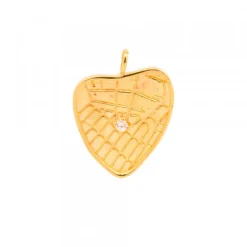 Colgante Corazón de Bilbao de Plata Dorada Personalizable