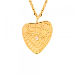 Colgante Corazón de Bilbao de Plata Dorada Personalizable