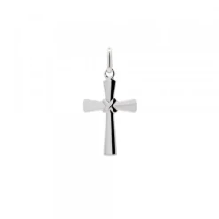 Colgante Cruz Lámina Plata 20mm