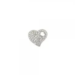 Colgante de Plata en Forma de Corazón con Circonitas Blancas