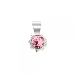 Colgante Distira Plata y Cristal Rosa