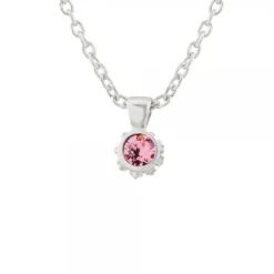 Colgante Distira Plata y Cristal Rosa