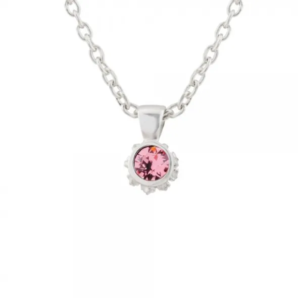 Colgante Distira Plata y Cristal Rosa