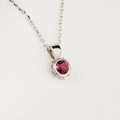 Colgante Distira Plata y Cristal Rosa
