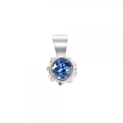 Colgante Distira Plata y Cristal Azul