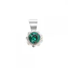 Colgante Distira Plata y Cristal Verde