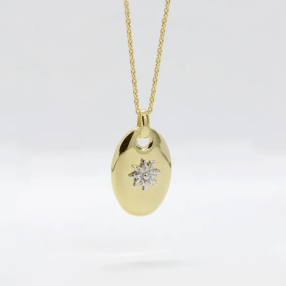 Colgante Donna de Plata Dorada