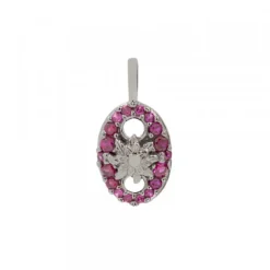 Colgante Donna Rutenio y Circonitas Rojas