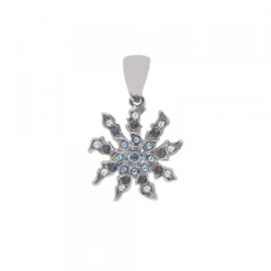 Colgante Eguzkilore de Plata y Circonitas Multicolor