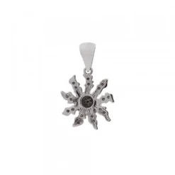 Colgante Eguzkilore de Plata y Circonitas Multicolor