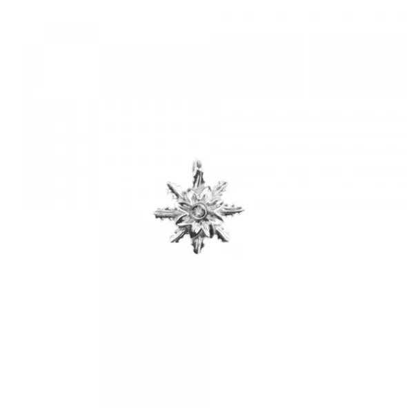 Colgante Eguzkilore Oro Blanco y Diamante 10mm