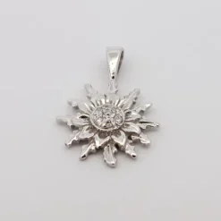 Colgante Eguzkilore Oro Blanco y Diamantes 14mm