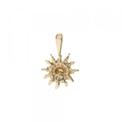 Colgante Eguzkilore Oro Bicolor 14mm