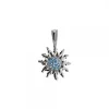 Colgante Eguzkilore Plata y Circonitas Azules 14mm