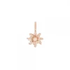 Colgante Eguzkilore Plata Rosa 8mm