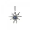 Colgante Eguzkilore Plata y Circonitas Azules 29mm