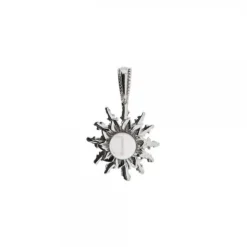 Colgante Eguzkilore Plata con Perla 14mm