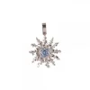 Colgante Eguzkilore Plata y Circonitas Azules 21mm